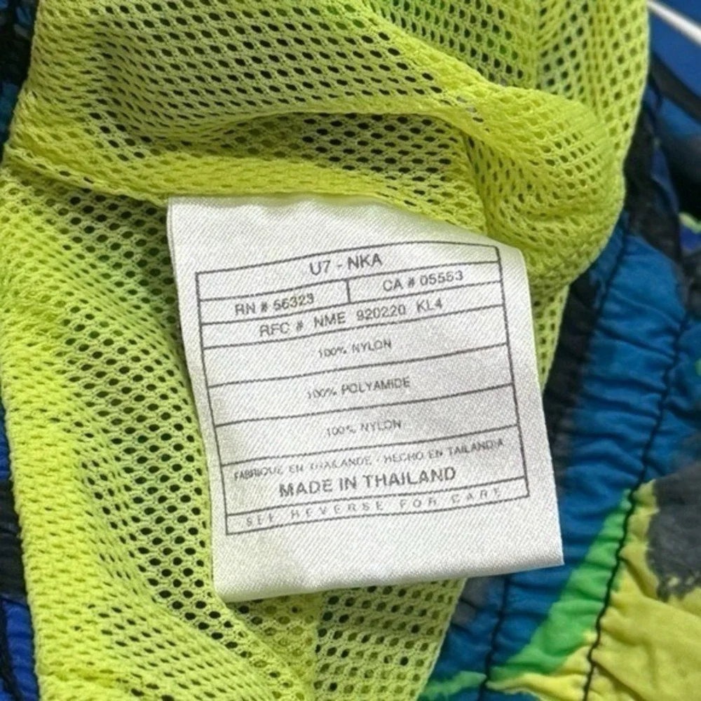 Y2K Nike Watercolor Lined Swim Trunks Athletic Outdoirs Beach Travel Resort M
